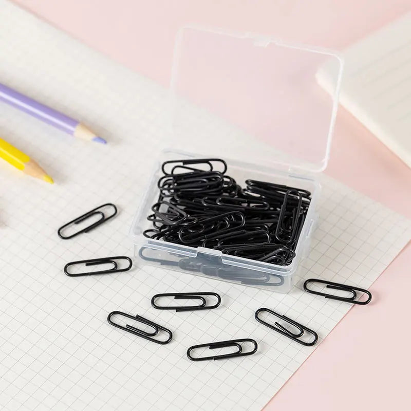 50pcs/box 28mm Macaron Colored Paper Clips, Creative Accounting Decoration Materials, Bookmarks, Paper Clips