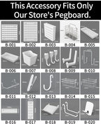 Desktop Pegboard Storage Kit: Stand-Up Clip - On Panels, Perfect for Home Office and Study Storage.