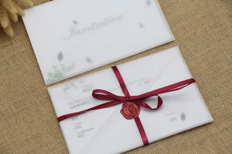 10pcs Custom Translucent Sulfuric Acid Paper Envelopes, Used For DIY Postcard/Card Storage, Wedding Invitations, Gift Packaging