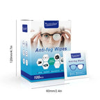 100Pcs/1-5Box Glasses Cleaner Wet Wipe Disposable Anti Fog Misting Dust Remover Cleaning Lens Wipes Sunglasses Phone Screen