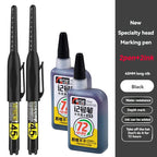 45mm Waterproof Long Head Nib Deep Hole Markers Pen Tile Carpenter Pen Multi-purpose for Woodworking Black/White/Red Ink