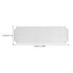 20Pcs Stainless Steel Name Tags Blank Rectangle Self Adhesive Office Desk Metal Badges Employee Identification Plates
