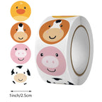 100-500pc Stickers Rolling Animal Roll Stickers Small Cute Game Sticker DIY Gift Sealing Label Decoration
