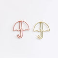 20pcs Umbrella Shape Paper Clip Creative Cute Bookmark Metal Color Cartoon Paper Clips For Planner Office Stationery