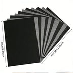 50Pcs A4 Black Graphite Copy Paper Carbon Paper Pattern Letters Erasable Tracing Paper Copy Paper Reusable Image For Office Use