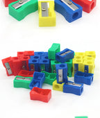 8pcs Mini Colored Single Hole Rectangular Plastic Pencil Sharpener for Elementary School Students, Manual Turning Pencil Sharpe