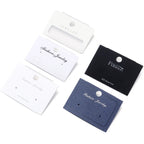 20Pcs/lot Earring Display Cards Earrings Packaging Card Hanging Hook 925/Blank Silver Mark Jewelry Storage Price Tag Supplies