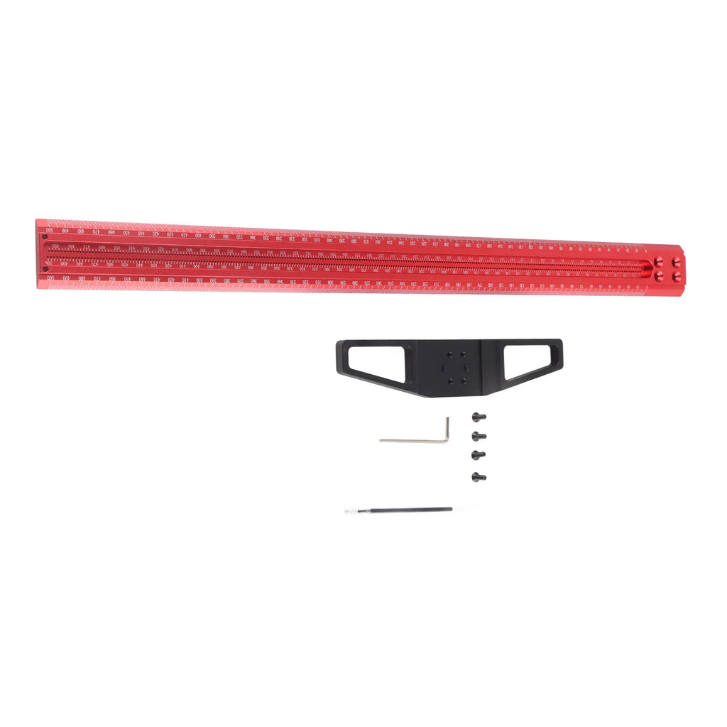 T Type Woodworking Ruler Hole Positioning Scribing Gauge Aluminum Alloy Measuring Tool for Carpenter