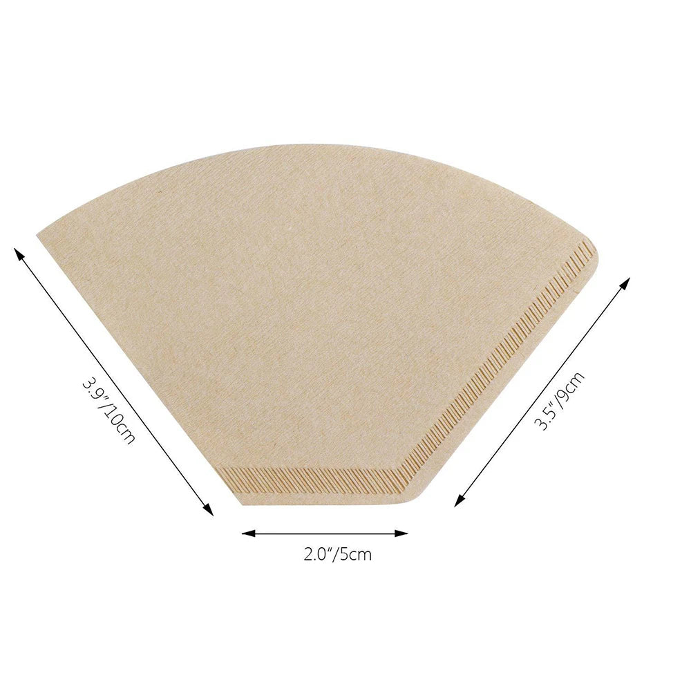 100pcs Environmentally Friendly Log Pulp Paper Coffee Filter Coffee Brewing Filter Hourglass Bag