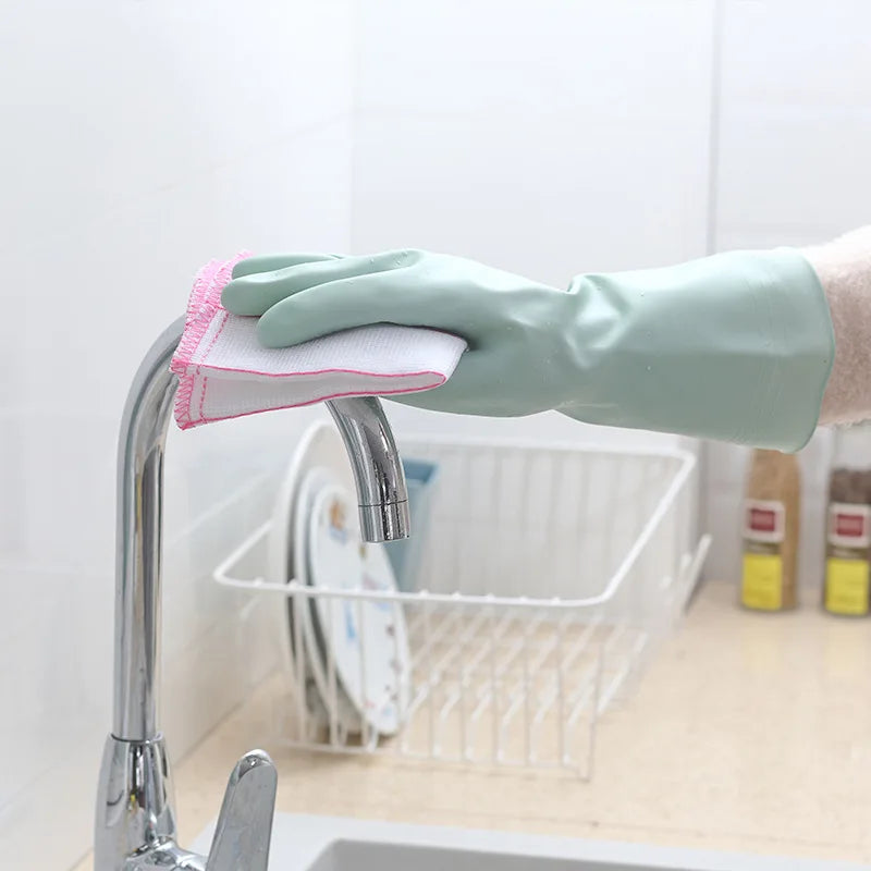 Kitchen Dishwashing Gloves Thickened Durable Waterproof Cleaning Housework Women'S Laundry Latex Rubber Gloves #3342