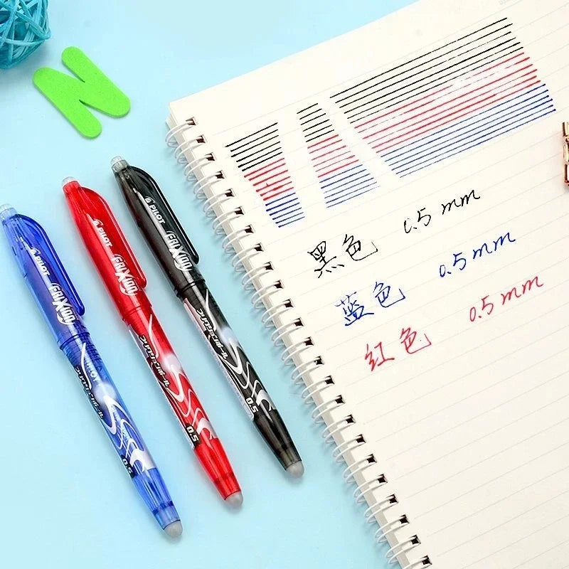 Pilot Erasable Gel Pen Magic Blue Black Red Ink 0.5mm Erasable Refill Rods Japanese Stationery Office School Writing Supplies