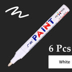 6/12 Pcs Paint Pen Metal Paint Pen Waterproof Colorful Oil-based Markers Industrial Marking Painting Graffiti Paint Oil Pen