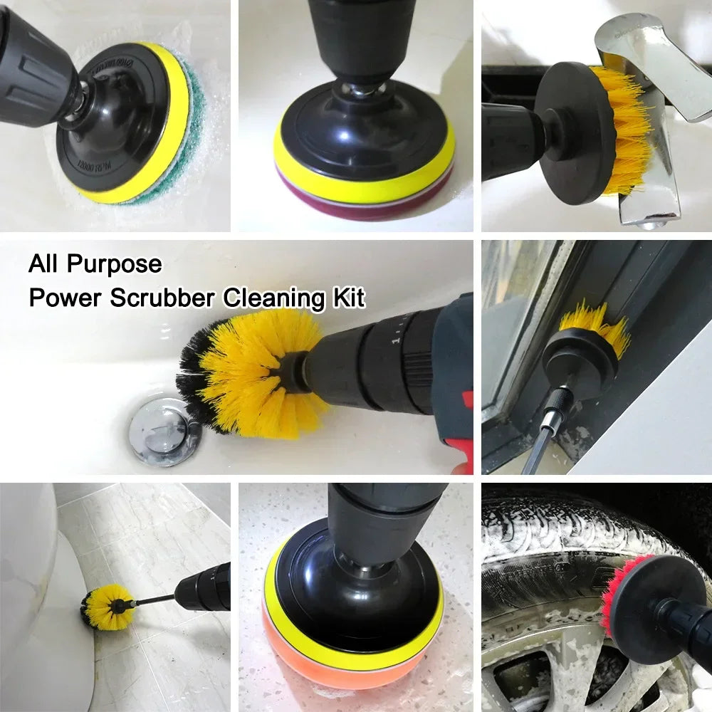2/3.5/4/5'' Drill Brush Electric Scrubber Brush for Cleaning Bathroom Bathtub Cleaning Brush Scrub Drill Cleaning Tools