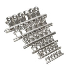 5PCS/Set Metal Paper Clip 20 29 38 51 62 73mm Foldback Metal Binder Clips Silver Grip Clamps Document Office School Stationery