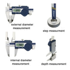 SHAHE Electronic Digital Vernier Caliper 6” Digital Caliper,Stainless Steel Caliper Measuring Tool with Large LCD Screen
