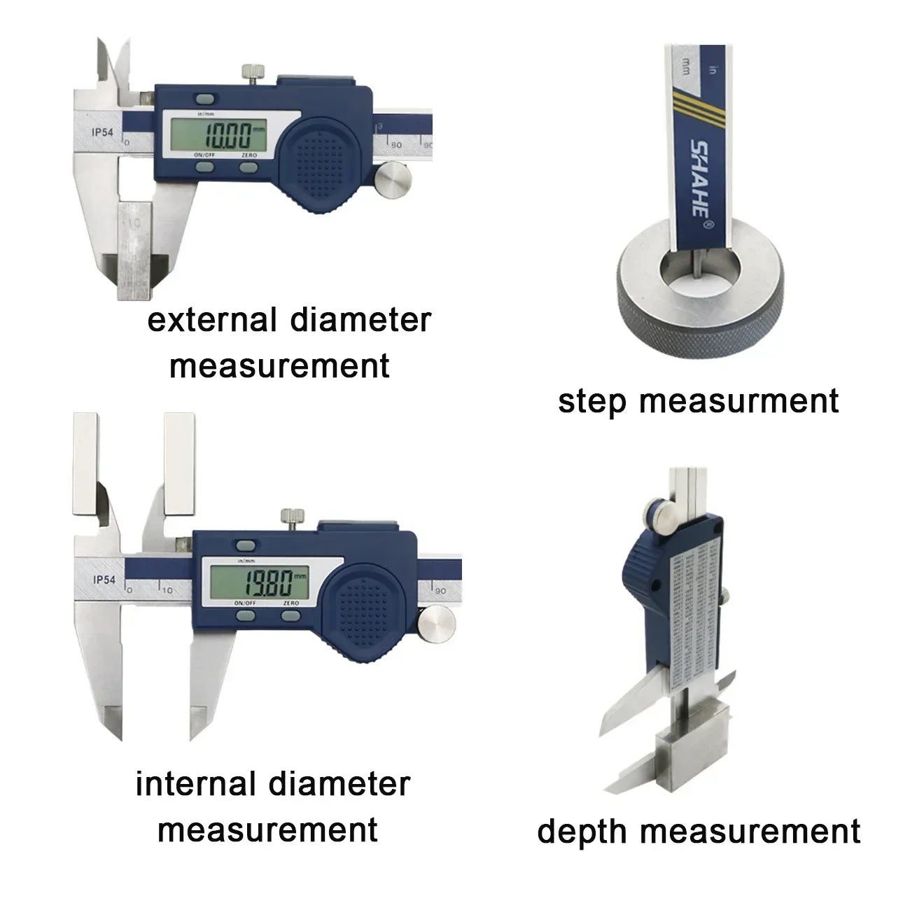 SHAHE Electronic Digital Vernier Caliper 6” Digital Caliper,Stainless Steel Caliper Measuring Tool with Large LCD Screen