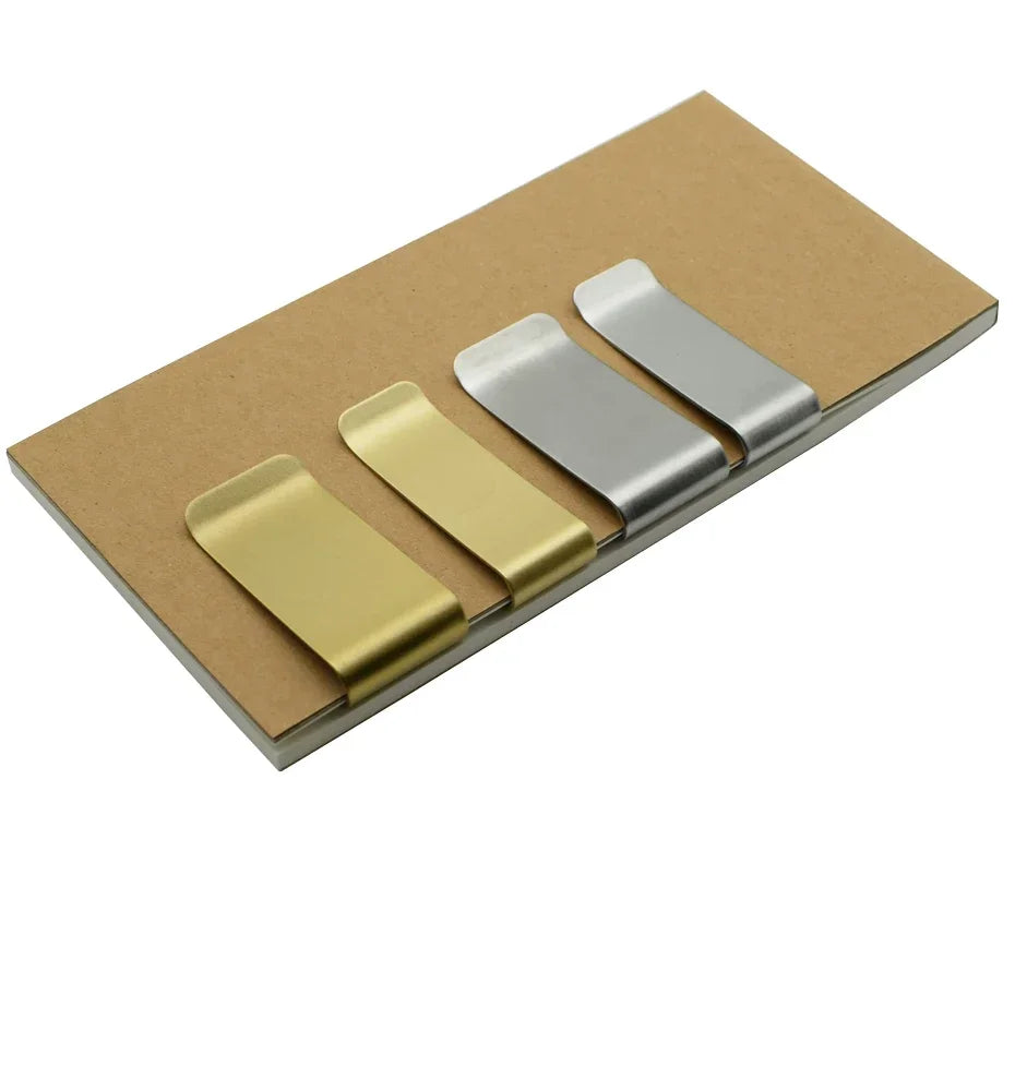 1pc Metal Paper Clip for Notebook Bookmark Stainless Steel and Brass Material Book Paper Clips Office School Reading Supplies