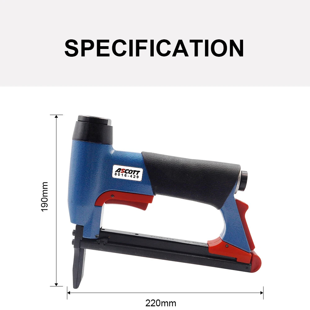 21Ga Air Upholstery Stapler Gun 8016-429 Pneumatic Nailer Long Nose 12.8mm Width Fine Wire Nail Gun Woodworking Tools