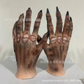 The Mummy Halloween Gloves for Adult Unisex Elastic Latex Gloves Scary Gloves Easter Day Mittens Cosplay Prop Accessories