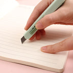 Creative Handbook Utility Knife Portable Paper Cutter Office Stationery Pen Shape Dual-purpose Small Scissors