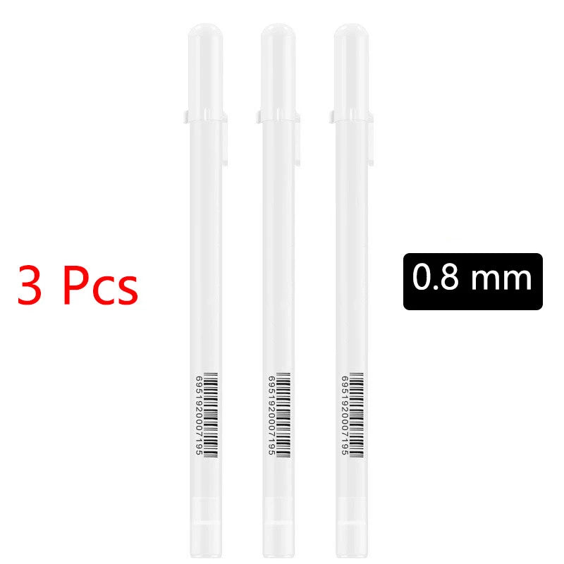 5pcs White Marker Paint Pens Waterproof Rubber Permanent Marker Pen Car Tyre Tread Environmental Tire Painting DIY Graffiti Pens