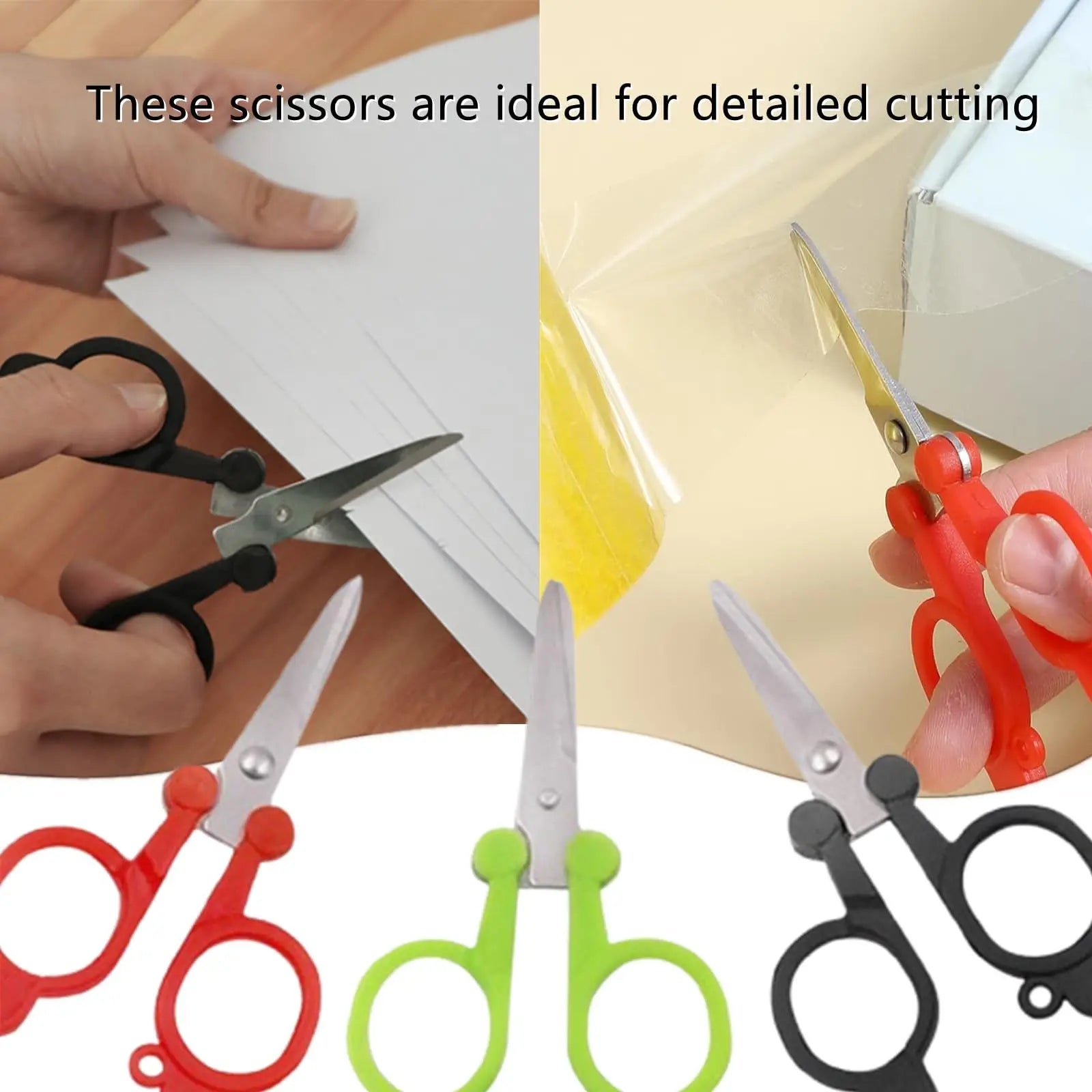 1pc Folding Scissors Mini Stainless Steel Pocket Scissors for Travel, Outdoor, Home, Office(3 Colors)