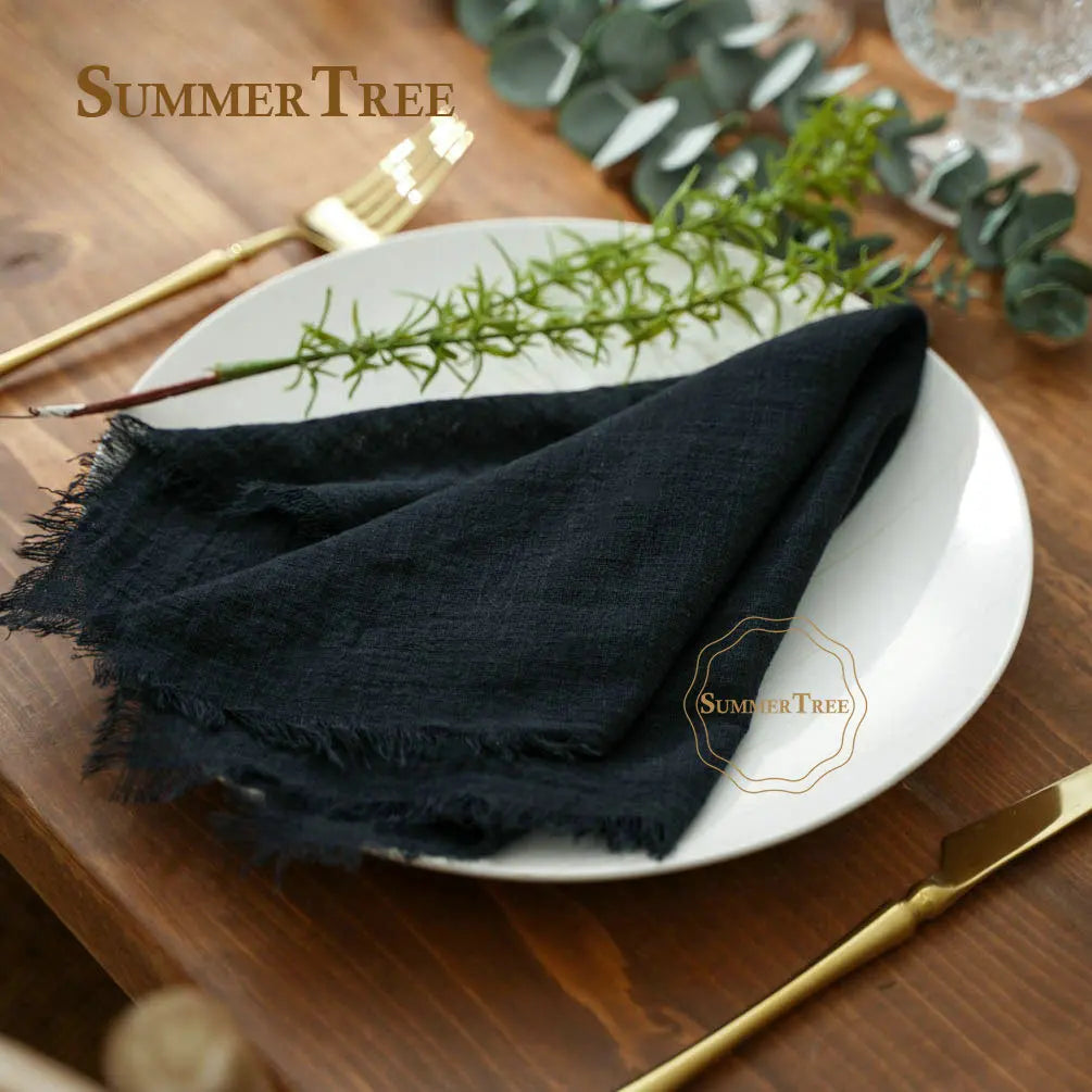 Napkin Cotton Gauze 42x42cm Retro Cheesecloth Rustic Table Decoration Muslin Tea Towel Cloth Napkins Wedding Supplies