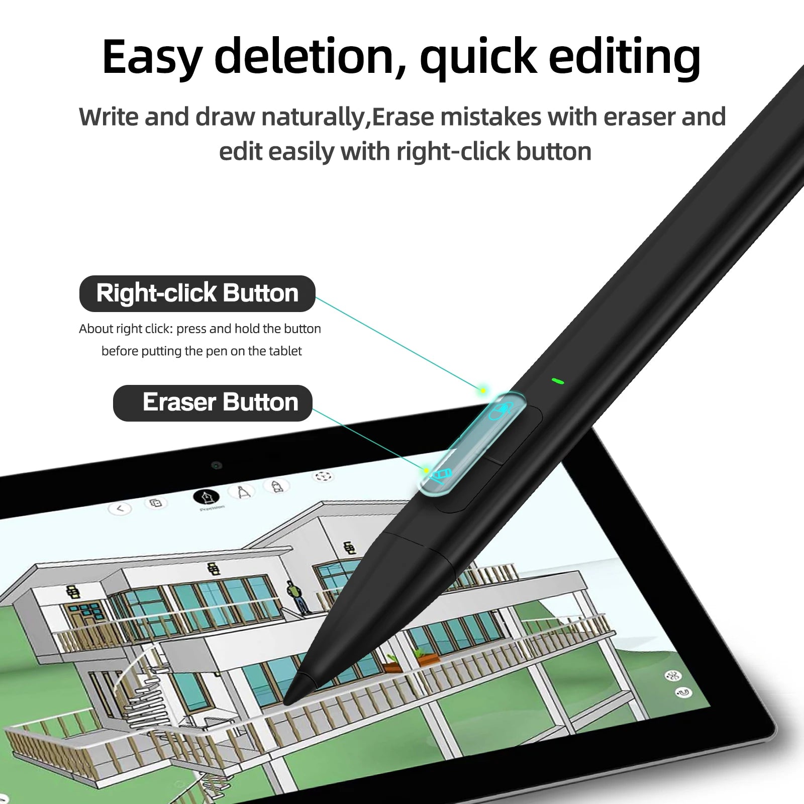 Slim pen 2 for Surface Pro 8 9 4096 palm rejection ink Stylus pencil for Surface Laptop studio 2 duo 2 ASUS HP DELL