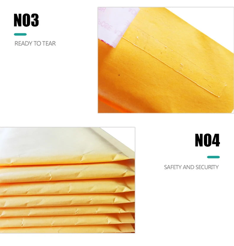 30PCS/Lot Kraft Paper Bubble Envelopes Bags Different Specifications Mailers Padded Shipping Envelope With Bubble Mailing Bag
