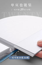 100 Pages A4 Thickened Folder Information Book Large Capacity Diy File Folder Multifunctional Document Organizer Desktop Storage