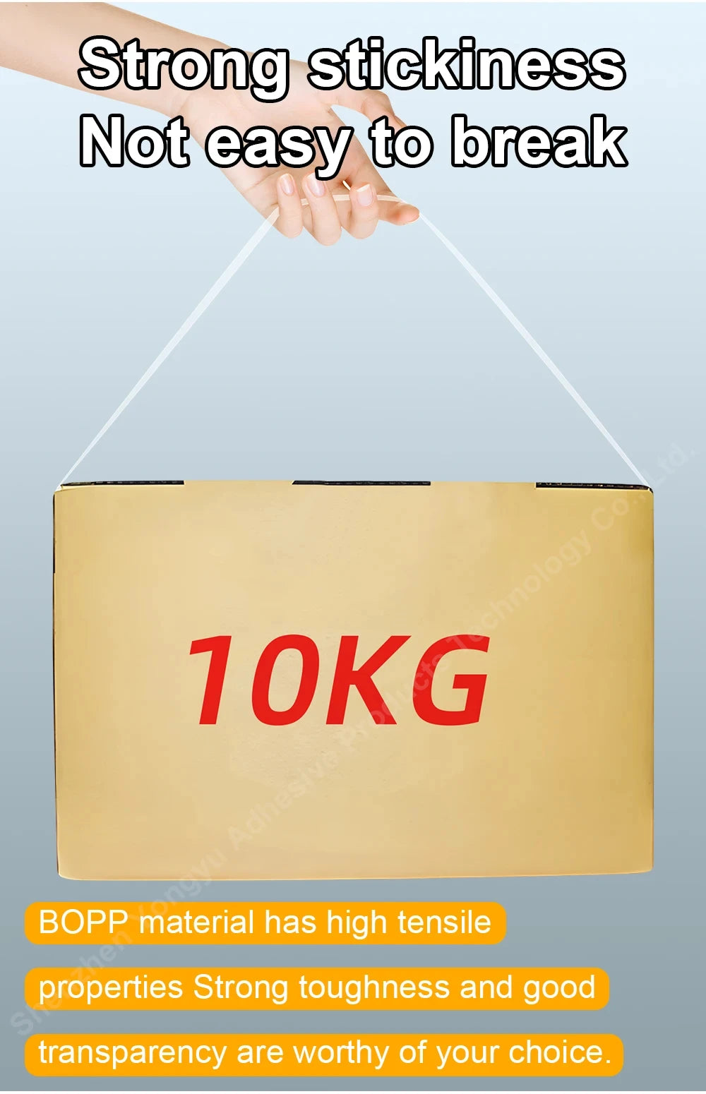 Transparent Tape  BOPP White Packaging Sealing Logistics Carton High Viscosity Express Office Fixed Items Bundling Parcels