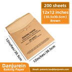 Parchment Paper Baking Paper Square Non-Stick Precut 4” to 12” Grilling Oven Air Fryer Steaming Burger Paper Baking Supplies