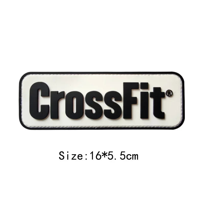 CrossFit Name Tags Pvc Patch Embroidered Applique Sewing Label Punk Biker Clothes Stickers Apparel Accessories Badge