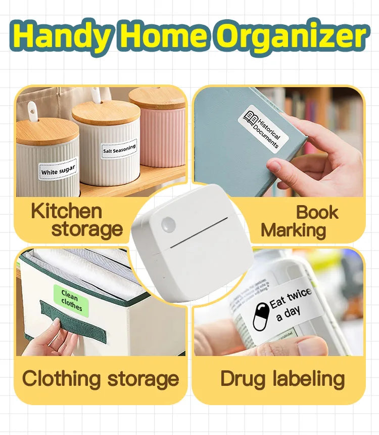 Mini Portable Wireless Label Printer  DOLEWA D2 Wireless Function, Thermal Sticker Maker, Handheld Tips, Learning Marking