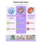 1/60/120/240 Custom Square PVC Stickers Waterproof Personalized for Party, Label, Packaging