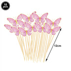 Butterfly Birthday Party Decoration Disposable Party Plates Cup Napkin Tablecloth Butterfly Knìfe Birthday Decoration Baby Showe