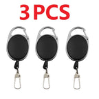 1/3/5/10Pcs Fly Fishing Key Ring Retractor Tool Retractable Keychain Reel Badge Holder Fishing Tackle