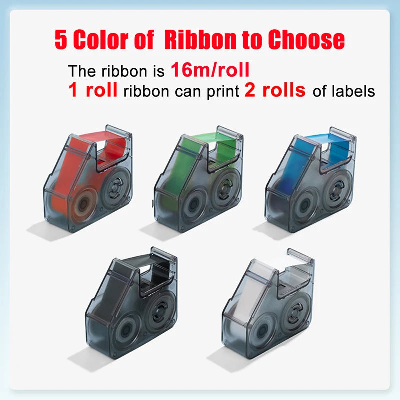 Niimbot N1/B18 Thermal Transfer Label Printer Label Maker with Black Ribbon Paper Tag Sticker for Home Office Jewelry Garden