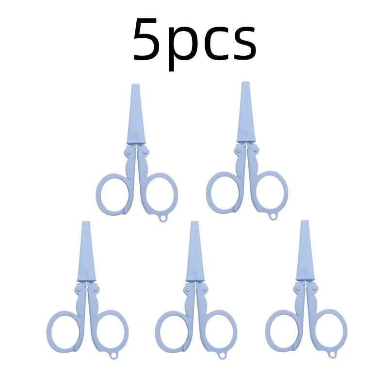 Cute Foldable Scissors Mini Morandi Paper Cutter Knife Portable Envelopes Opener DIY Handmade Art Tools School Office Supplies