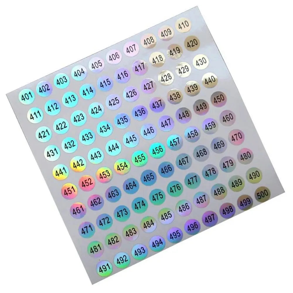1-500 Classification Sticky Craft Package Label Distinguish Diamond Paint Storage Tags Digital Label Number Stickers Waterproof