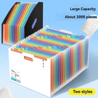 1PC Large Capacity Student Multi Layer Exam Paper Storage Bag, Vertical Scalable Classified Folder