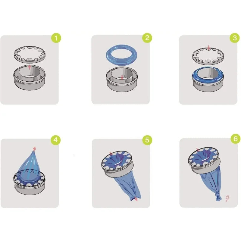 4.5M Blue Bady Diaper Pail Refills Bags for Angelcare Trash for Sangenic Tommee Tippee for Twist & Click for Genie
