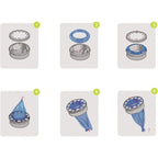 4.5M Blue Bady Diaper Pail Refills Bags for Angelcare Trash for Sangenic Tommee Tippee for Twist & Click for Genie