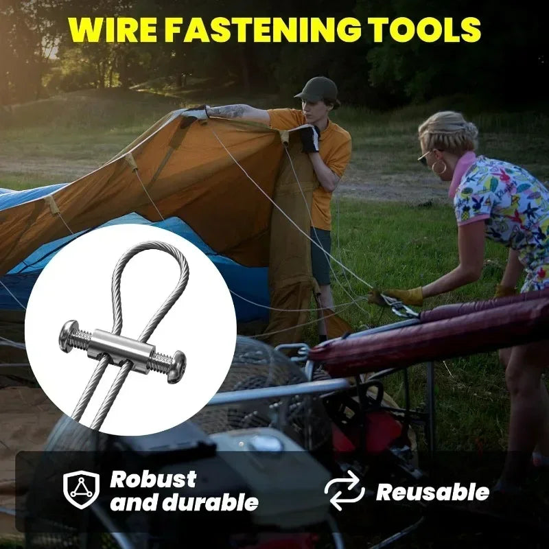 Wholesale Steel Wire Rope Clamps Double Hole Suspension Cable Clamp Cross Screw Adjustment Telescopic Lock Fastener Copper Clips