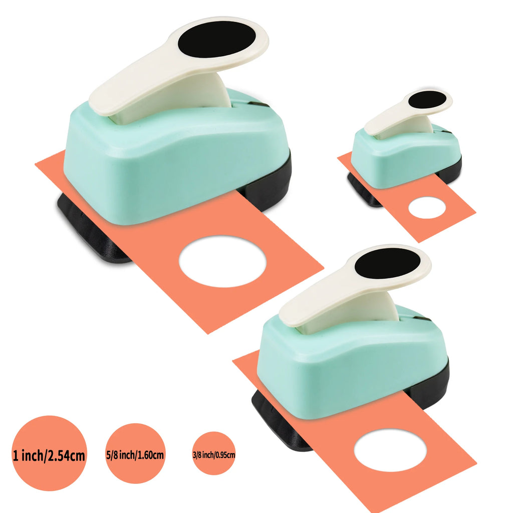 3pcs Circle Paper cutter for crafts Hole Punches Tool Set 3/8 5/8 1 inch 25 16 9mm Paper Crafts Shapes for cardmaking scrapbook