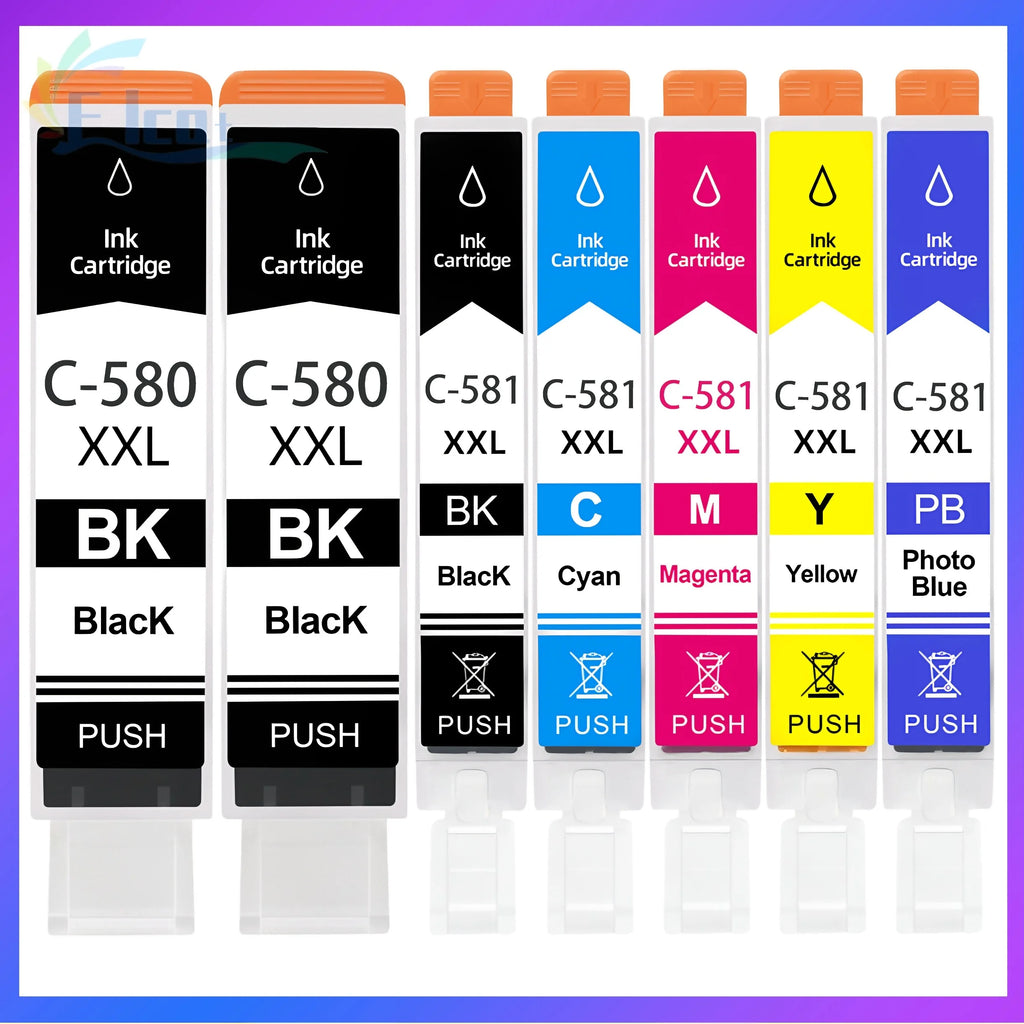 PGI-580 CLI-581 PGI580 CLI581 Ink Cartridge 580XXL 580XL For Canon PIXMA TS6150 TS6250 TS6350 TS705 TS8150 TS9150 TS8350 Printer