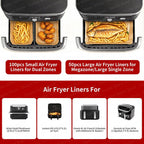 5.2/10.4L Air Fryer Large DualZone Parchment Paper Liners for Ninja AF500EU AF500EUCP Cecotec 9000, Air Fryer Baking Accessories