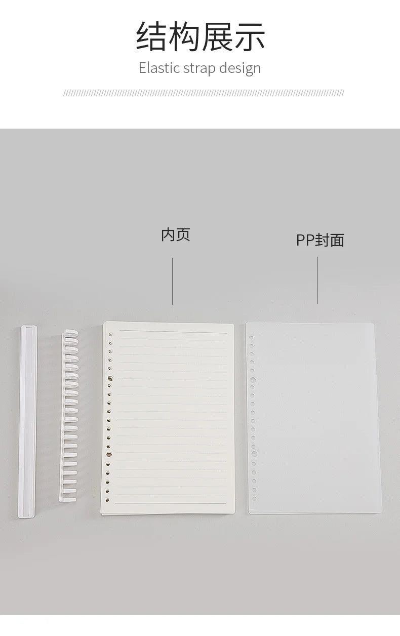 Translucent Frosted Notebook Inner Core Planner Binder Accessories Diary Stationery School Supplies A5 B5