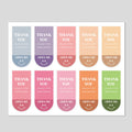 50-100pcs Colour Thank You For Your Order Stickers Smile Decorative Sealing Stickers For Business Delivery Packaging Mailing Bag