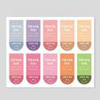 50-100pcs Colour Thank You For Your Order Stickers Smile Decorative Sealing Stickers For Business Delivery Packaging Mailing Bag